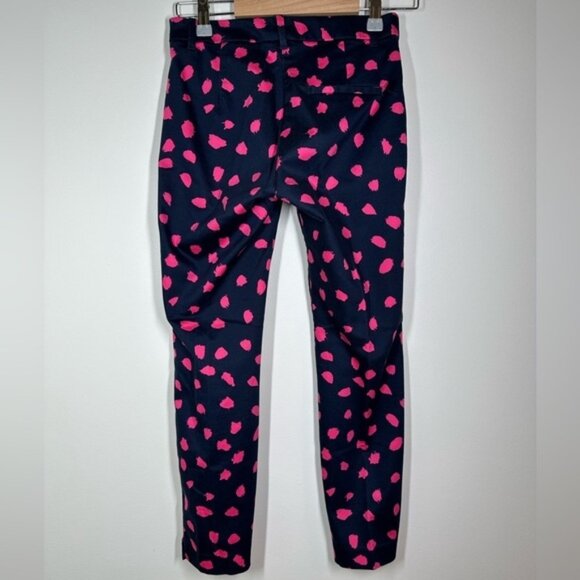 Peg Trousers in Navy and Pink Scatter Print Size 2 - Picture 7 of 8